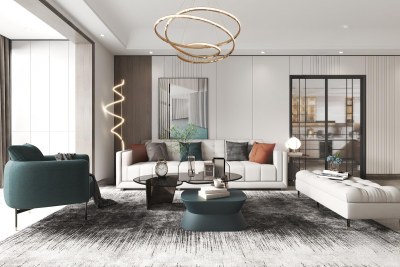 现代客餐厅3D模型下载